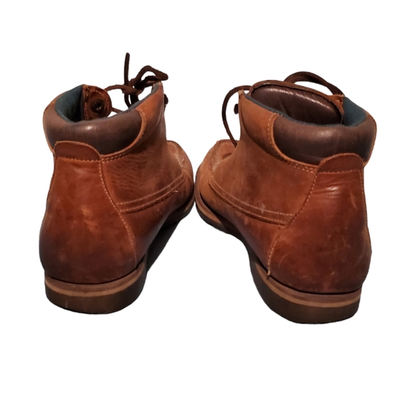 Sebago Brown Leather Moc-Toe Hiking Ankle Boots Women's Size 6.5M, Vibram Soles - Picture 5 of 8